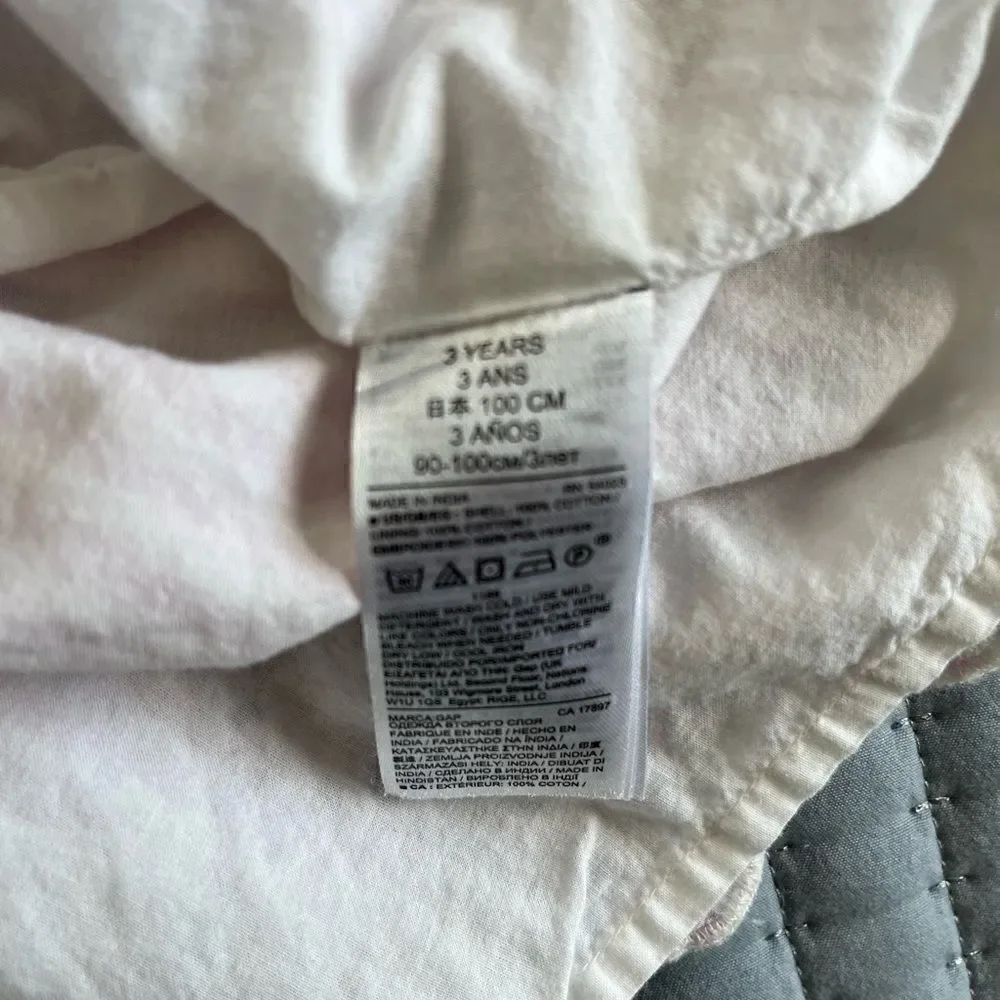 GAP Kids Little Girl Sleeveless Flutter Ticking Stripe Eyelet Trim Dress 3T